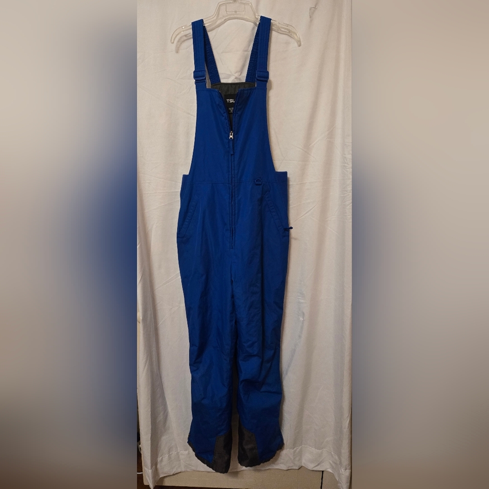Blue Insulated Snow Bib Overalls